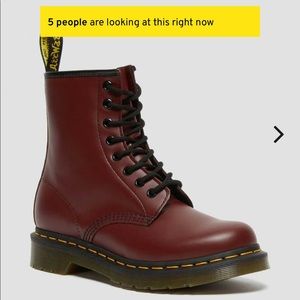 Doc Marten Burgundy 1460 WOMEN'S SMOOTH LEATHER LACE UP BOOTS 🥾